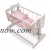 Badger Basket Heirloom Style Doll Cradle with Bedding - White/Pink - Fits American Girl, My Life As & Most 18" Dolls   000742827